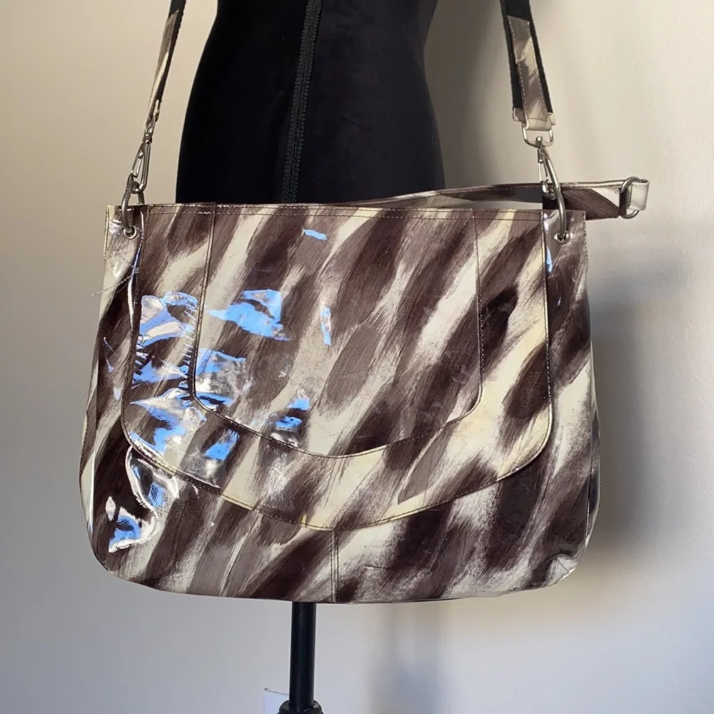 Kammi Reiss Patent print Leather crossbody purse